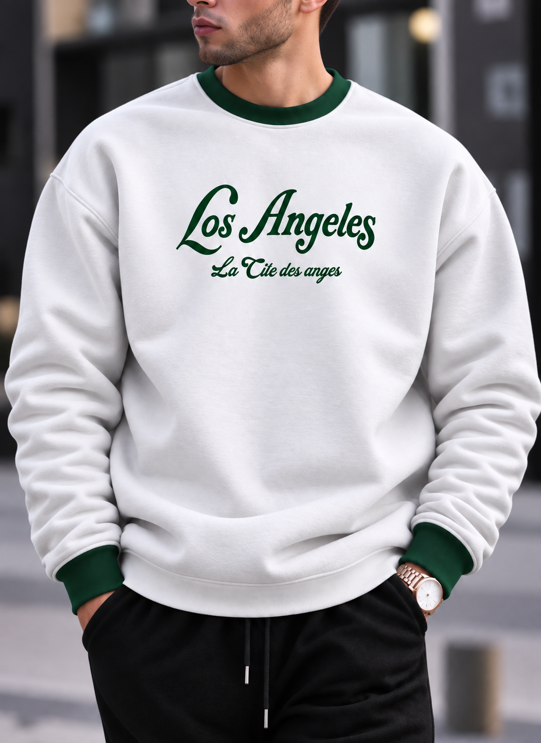 Los Angeles Oversize Round Fit Ringer Sweatshirt
