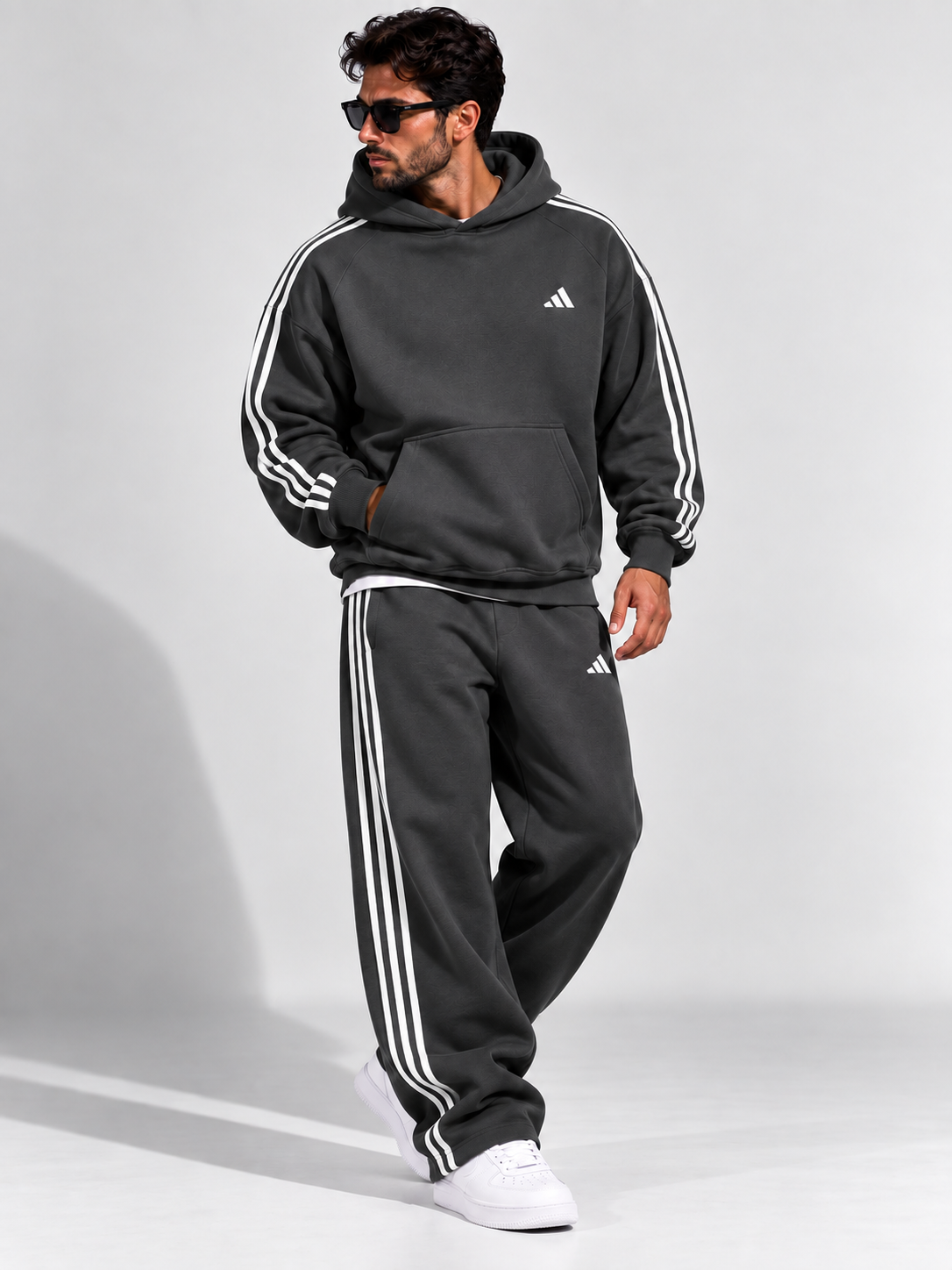 New Adidas Oversized Hooded Set