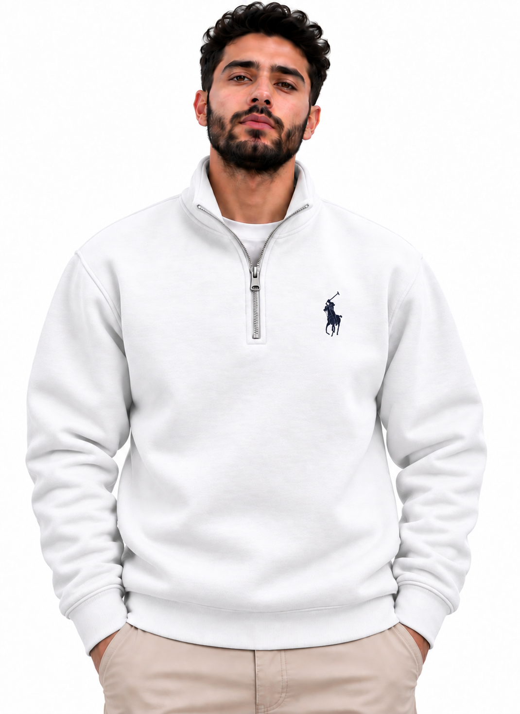 Polo Quarter-zip Oversized Sweatshirt