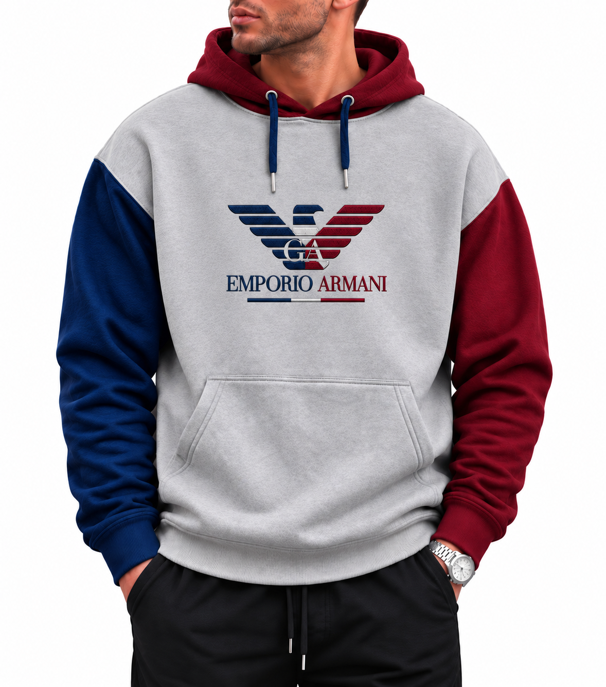 Emporio Armani - Printed Regular Winter Hoodie