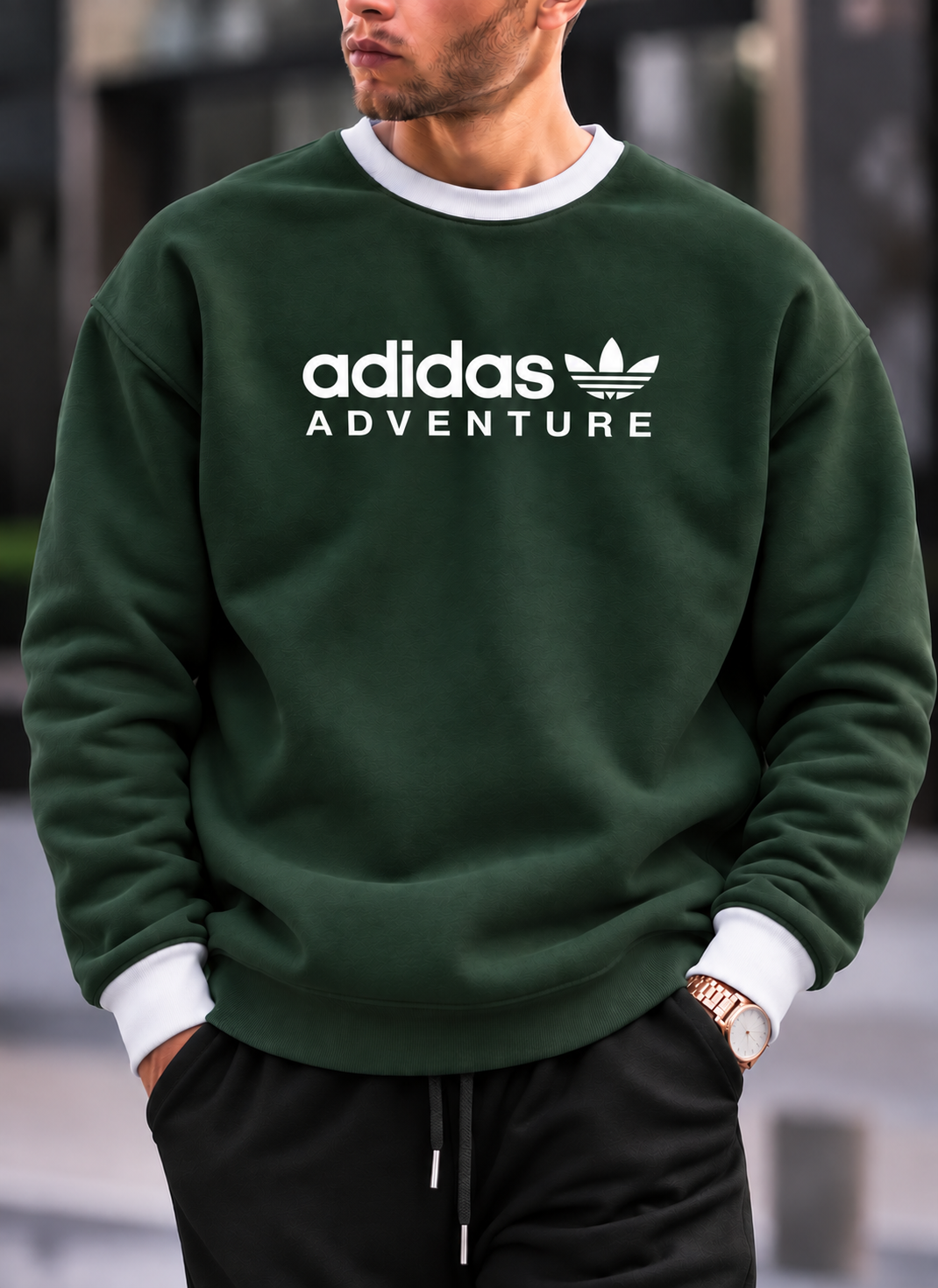 New Adidas Adventure Oversized Ranger Round Sweatshirt