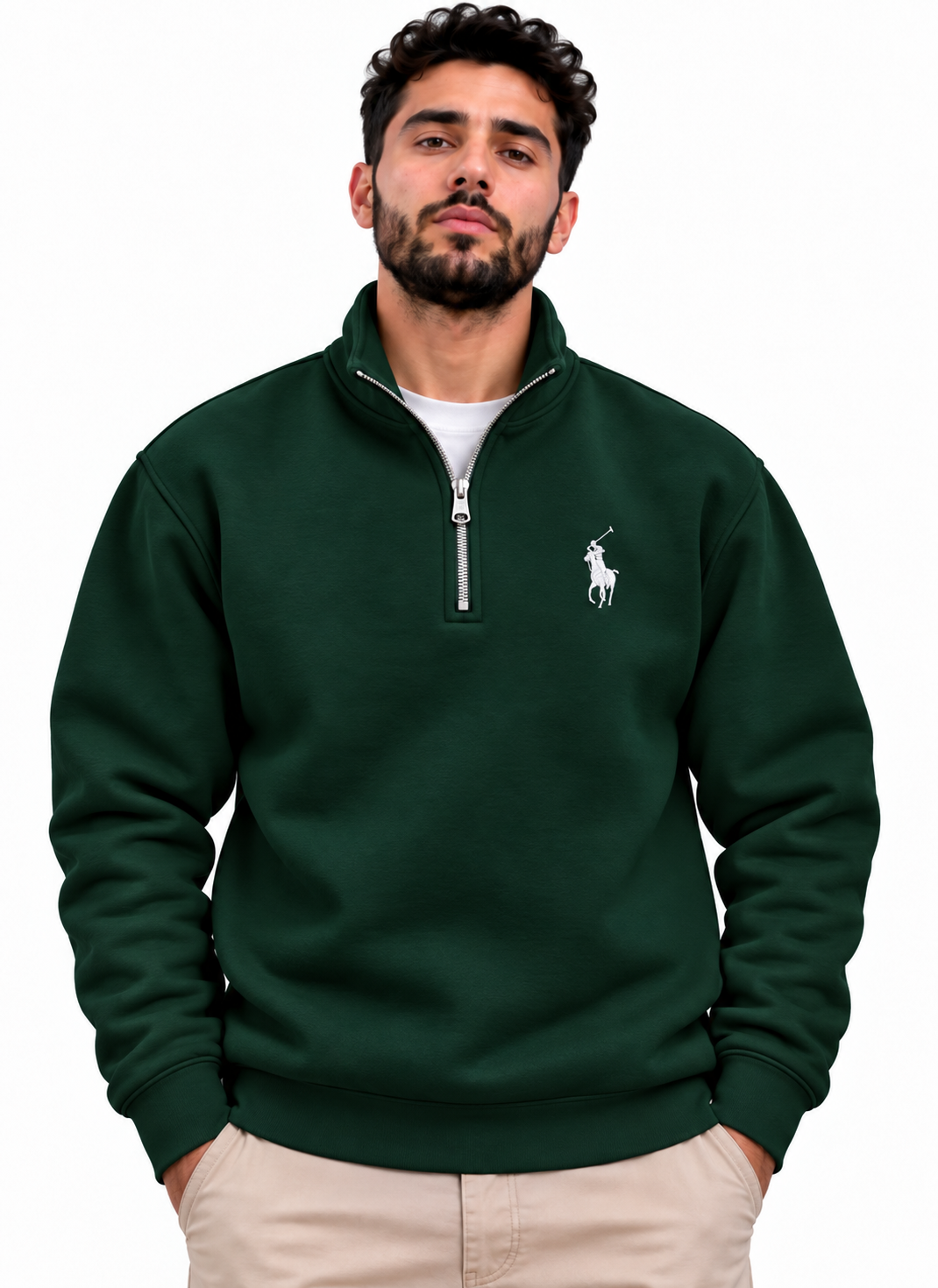 Polo Quarter-zip Oversized Sweatshirt