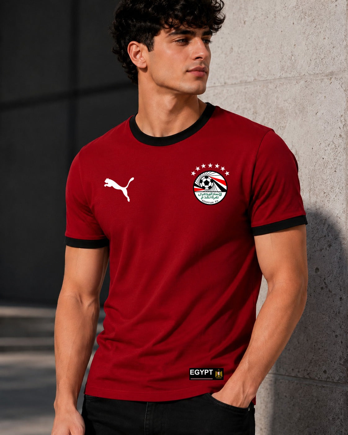 EGYPT National Team Regular Ringer  Printed T-shirt