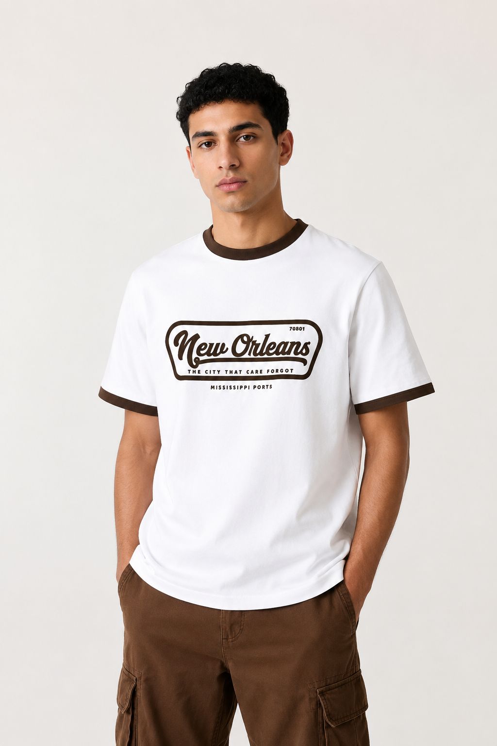 New Orleans Regular Ringer  Printed T-shirt