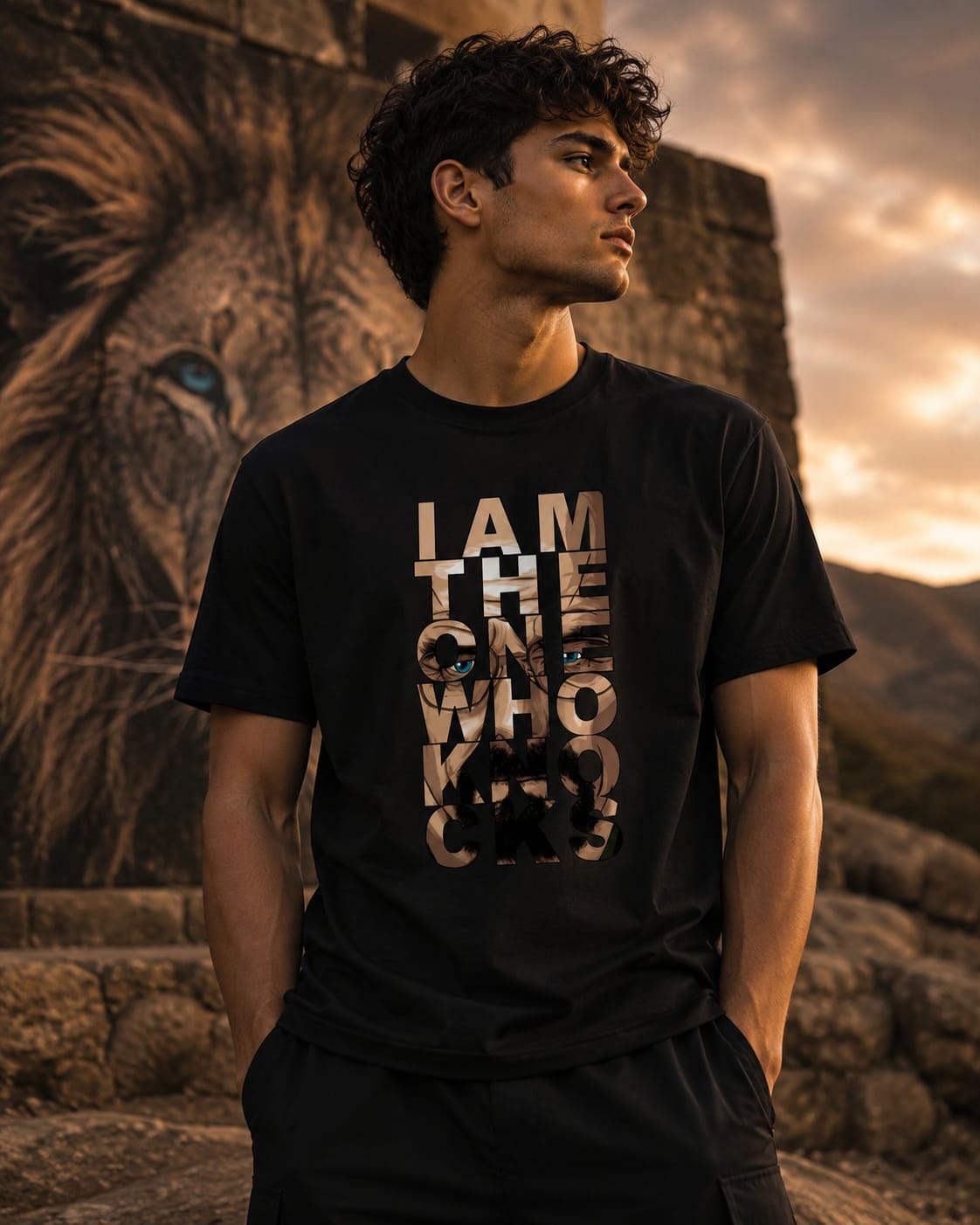 I AM THE ONE WHO KNOCKS Regular Printed T-shirt
