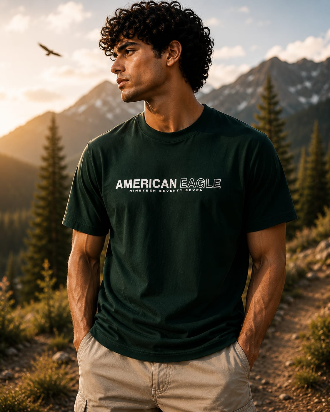 1977 American eagle  Regular Printed T-shirt