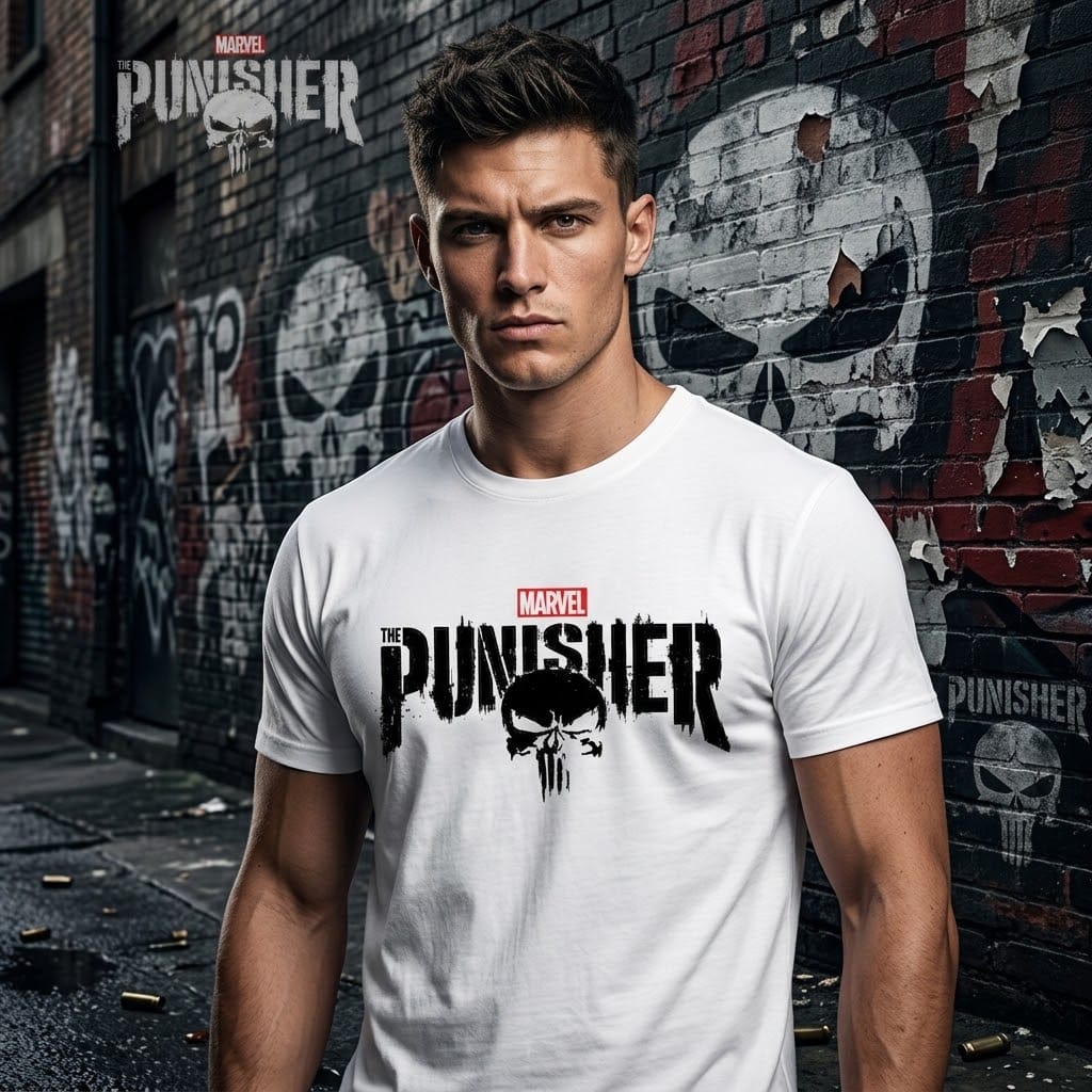Punisher Regular Tesla Printed T-shirt