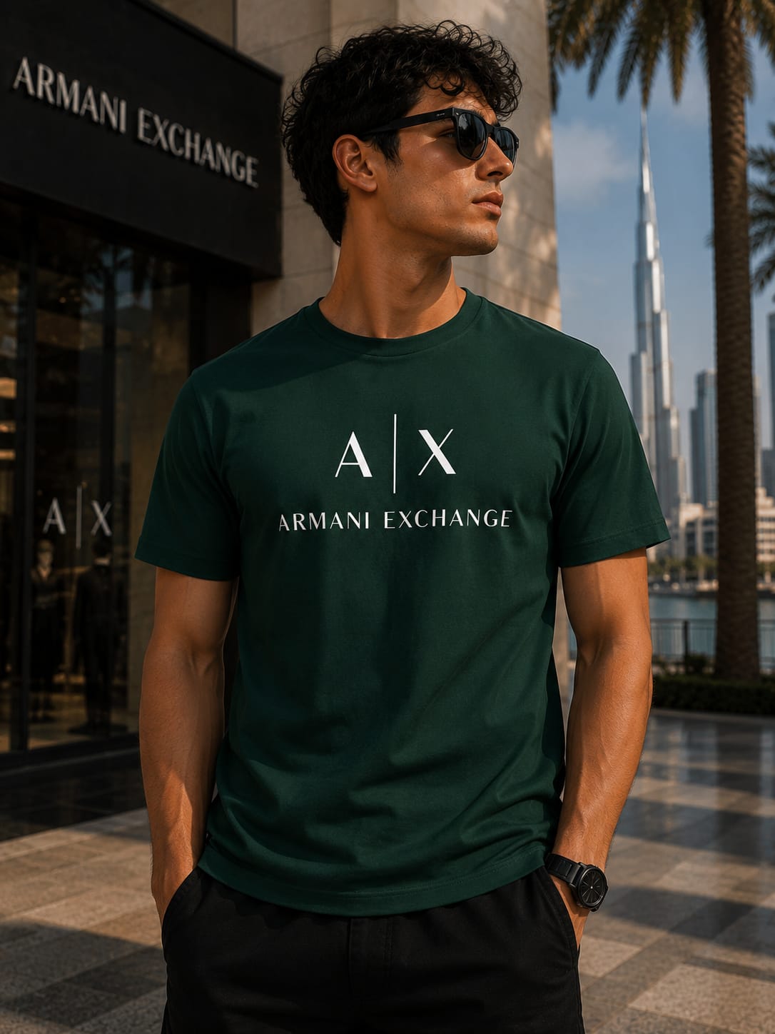 Armani Exchange Regular Tesla Printed T-shirt