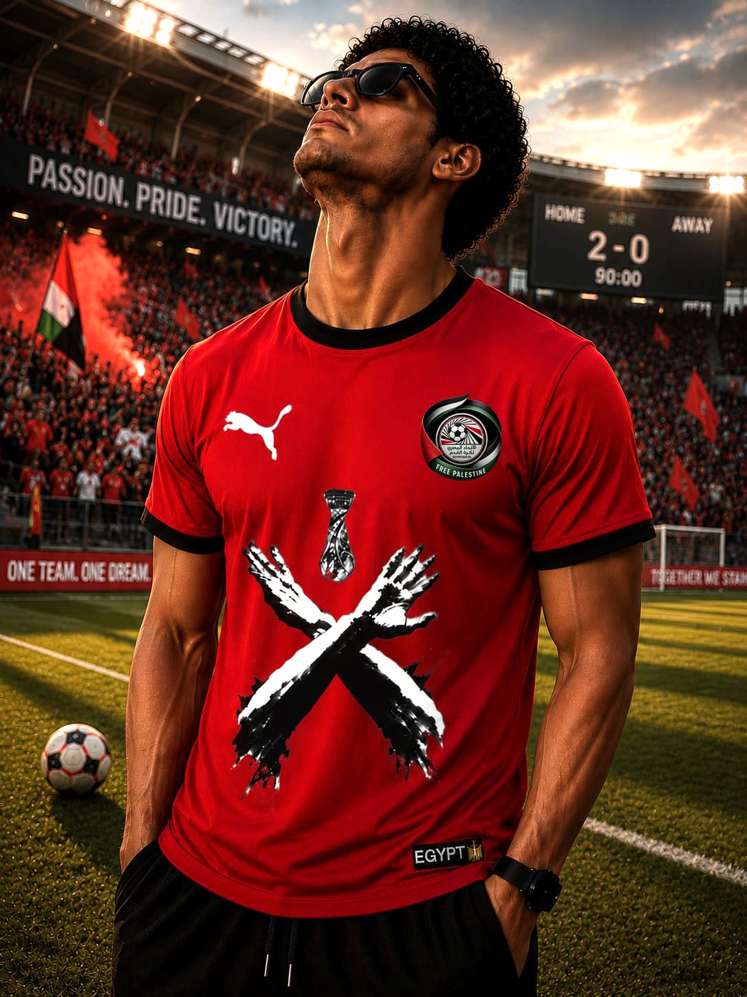 NEW EGYPT Regular Ringer Printed T-shirt