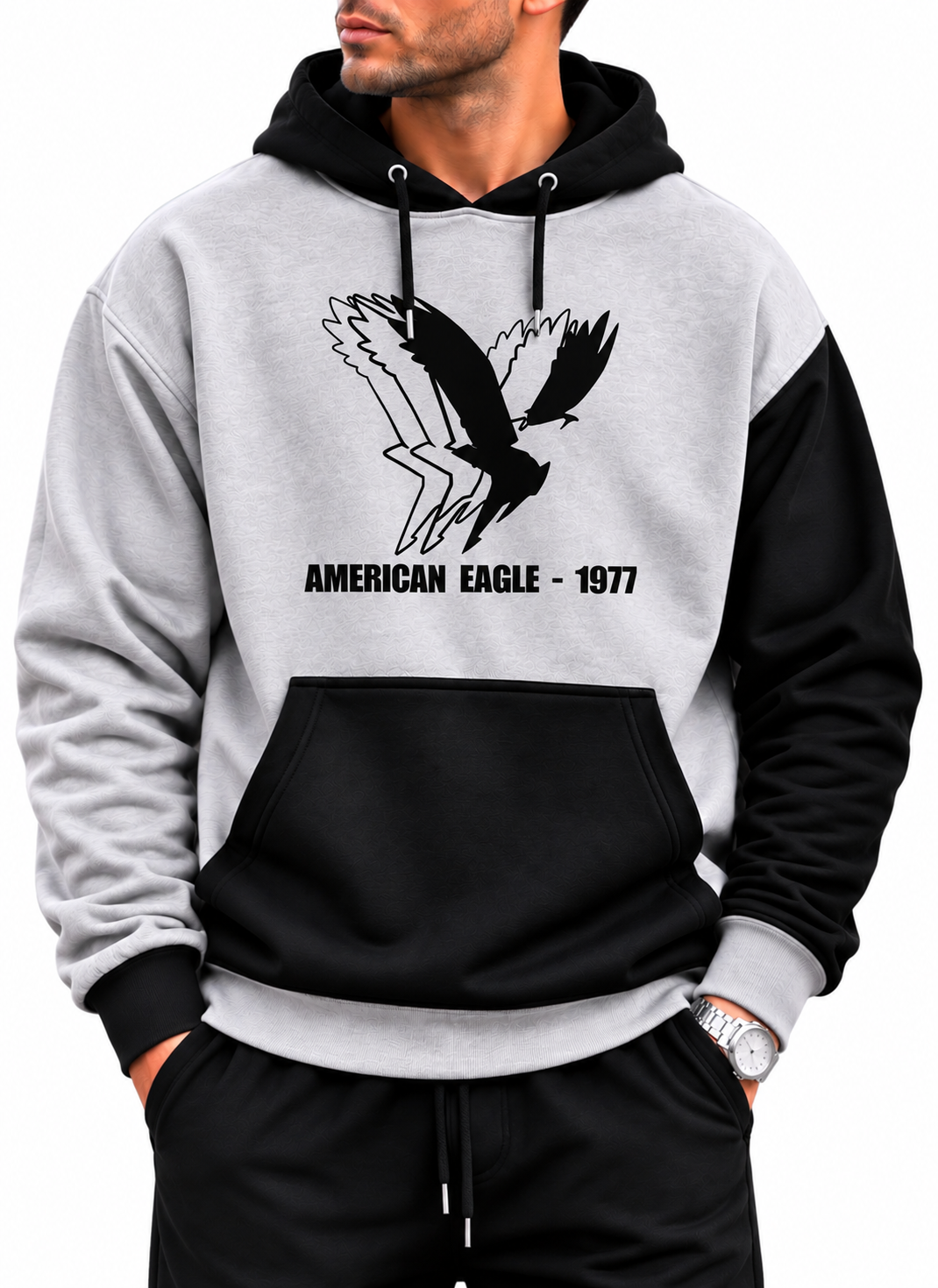 American Eagle 1977 - Printed Regular Winter Hoodie