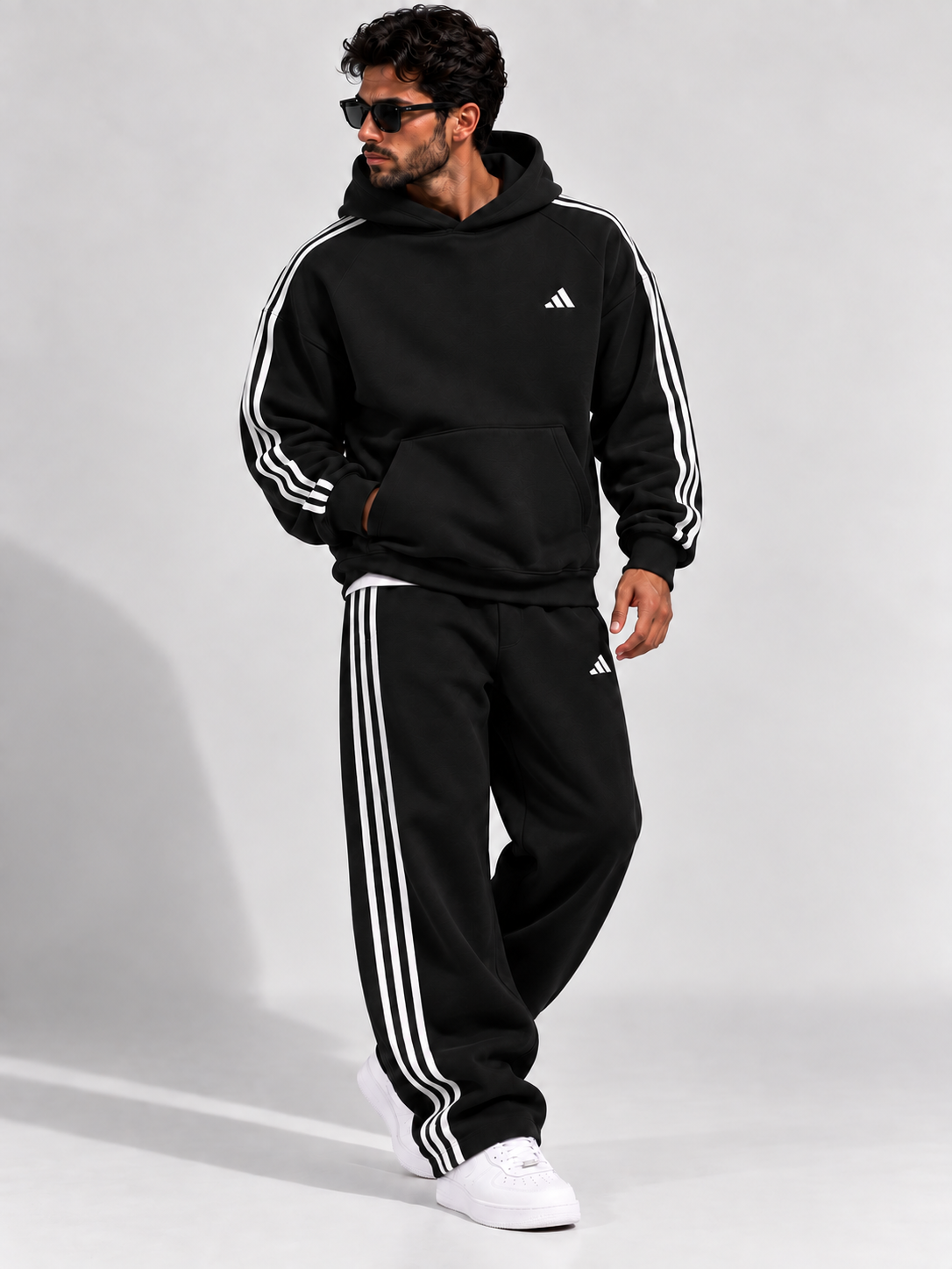 New Adidas Oversized Hooded Set
