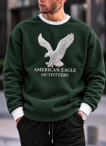 New American Eagle Oversized Ranger Round Sweatshirt