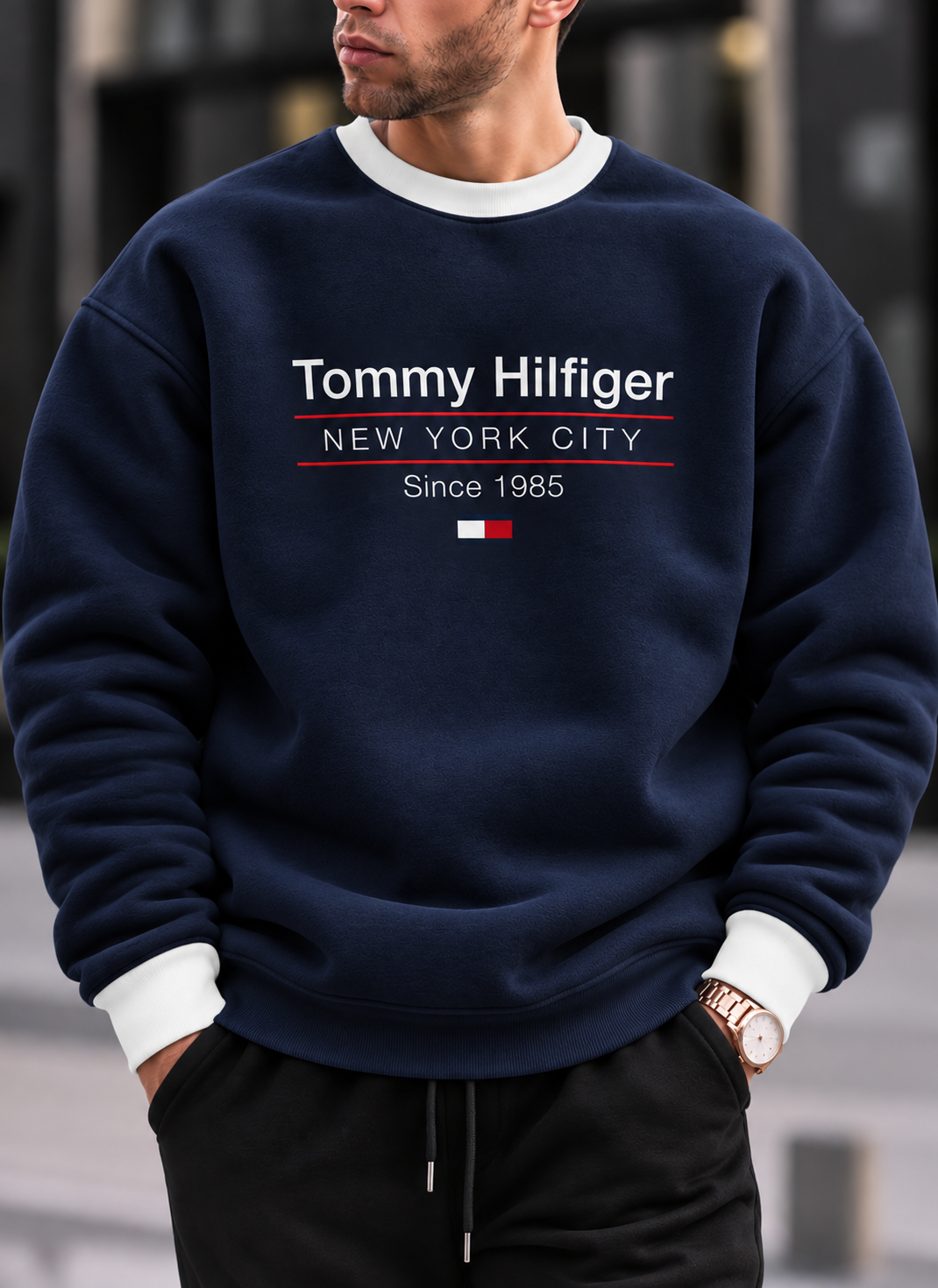 Tommy Hilfiger New York Oversized Ranger Round Sweatshirt