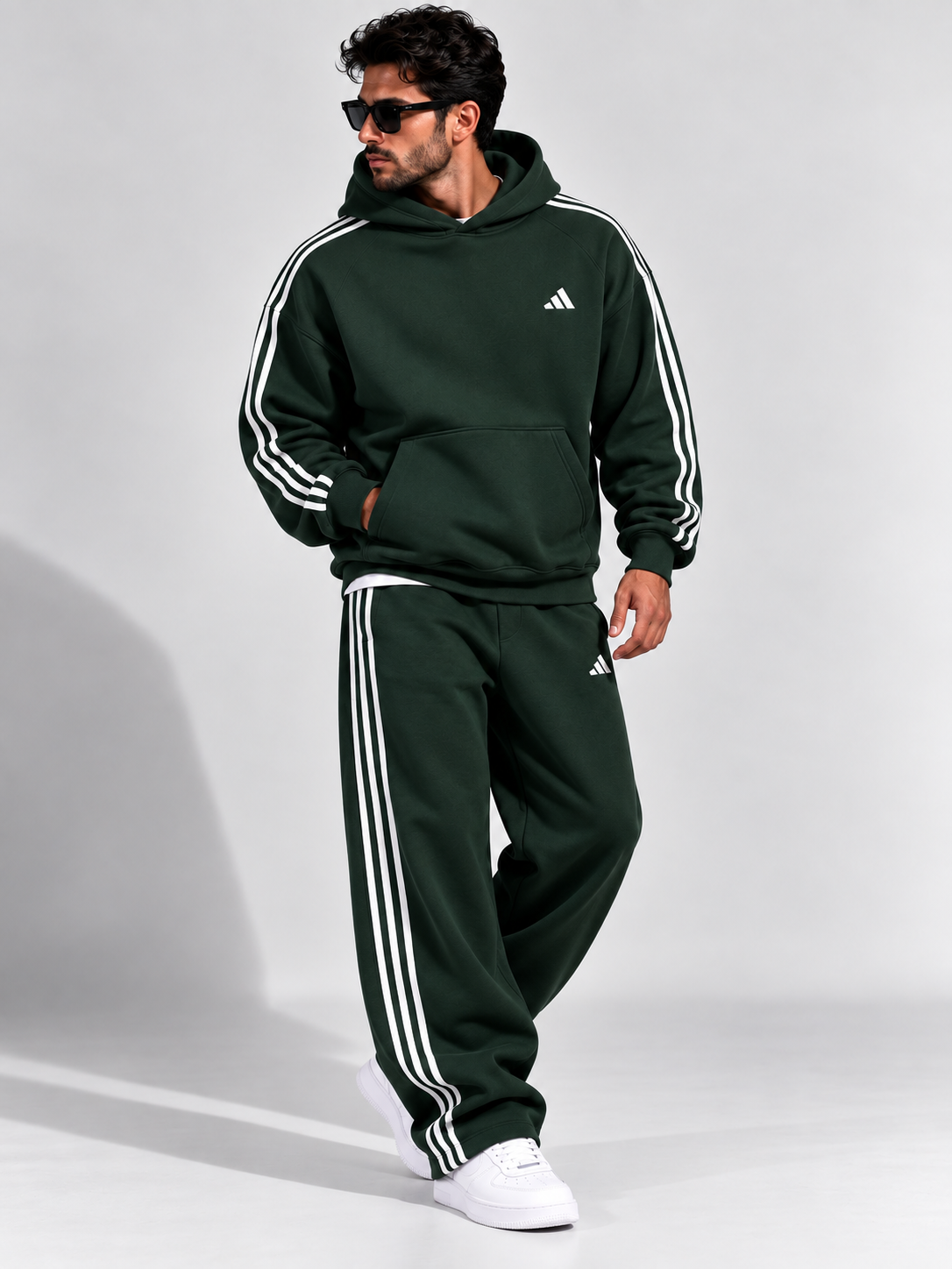 New Adidas Oversized Hooded Set