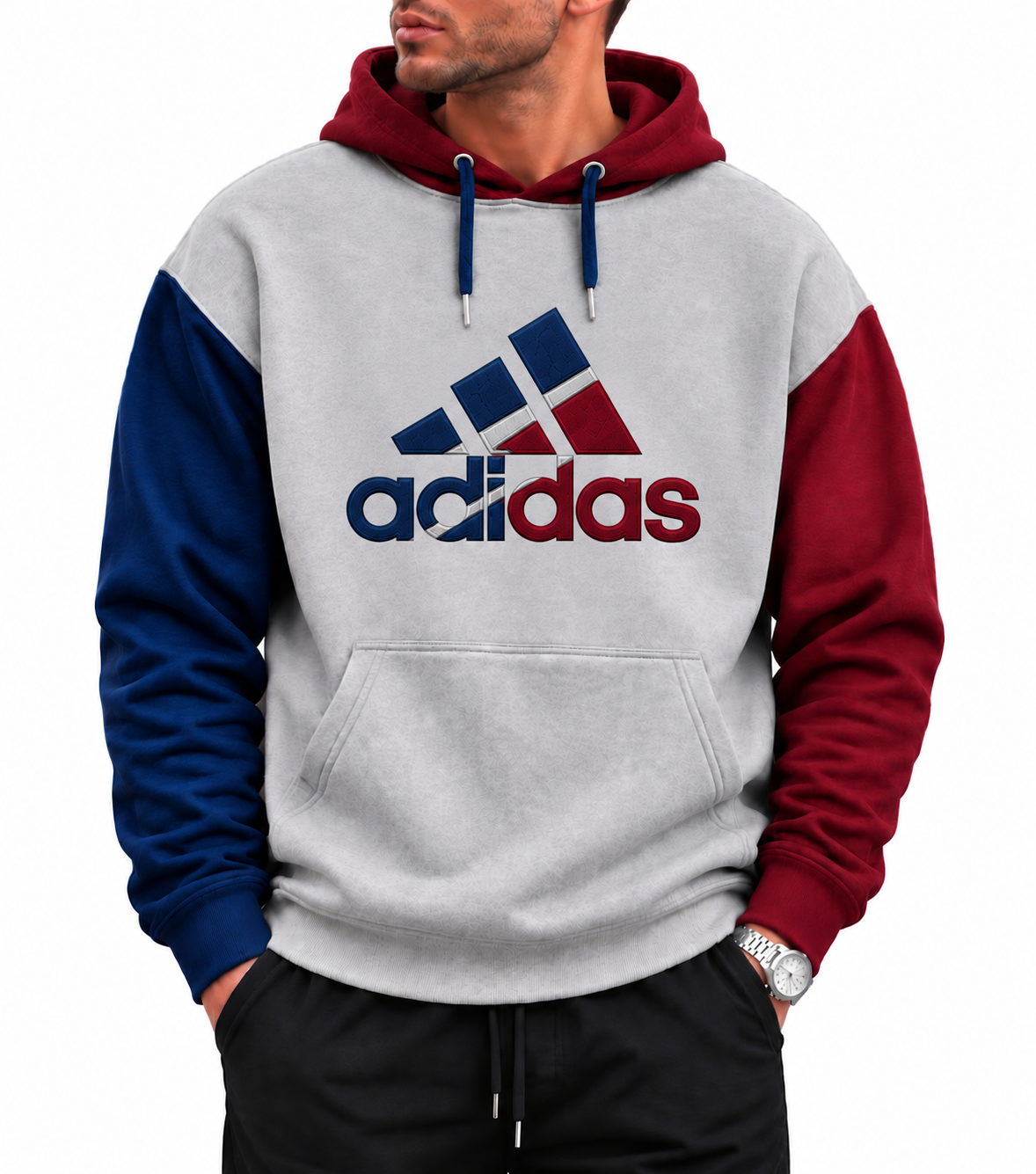 ADIDAS- Printed Regular Winter Hoodie